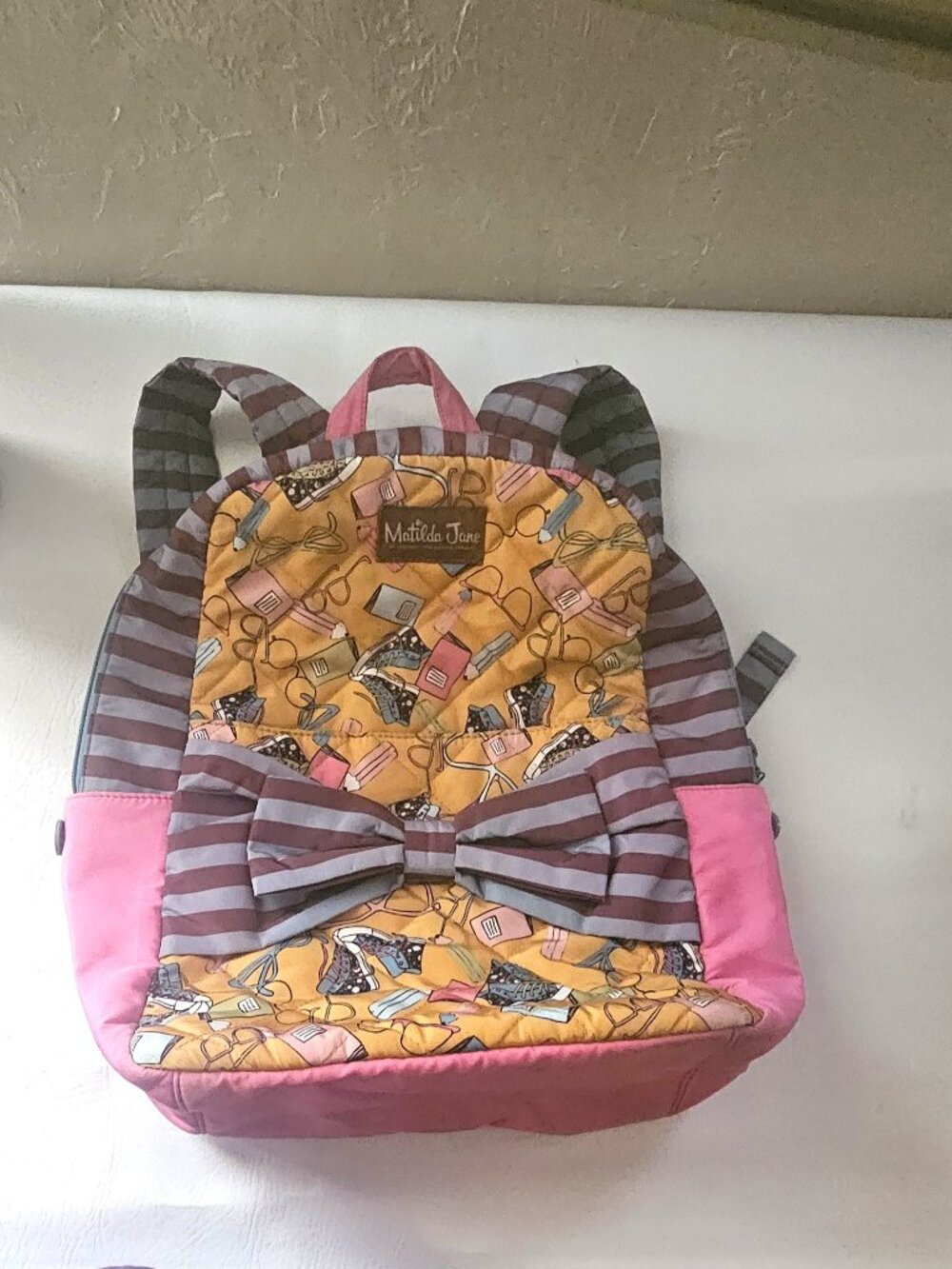 Matilda Jane Make The Grade Quilted Backpack Bow Multicolor 2018